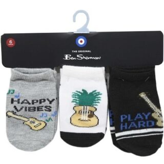 CALCETINES BEN SHERMAN PARA BEBE 6 PARES DE 1 A 2 AÑOS