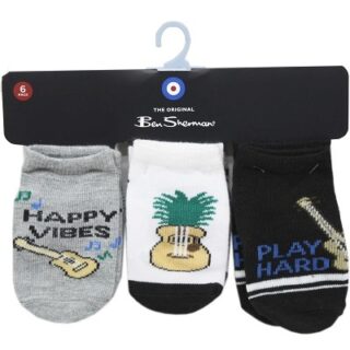CALCETINES BEN SHERMAN PARA BEBE 6 PARES DE 1 A 2 AÑOS