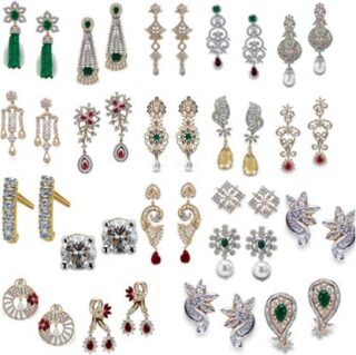 ARETES DE CRISTAL VARIOS DISEÑOS TARAMANDA