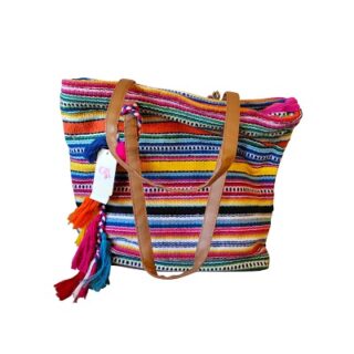 BOLSA DE TELA DE MANO DE COLORES 35 CM