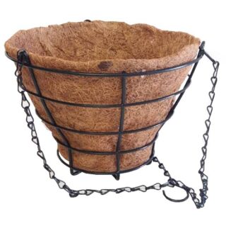 MACETERO DE METAL CON BEJUCO COLGADOR 12 PLG