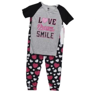 TRAJE DE NIÑA PARA DORMIR LOVE DREAM SMILE 2PC TALLA 6/7
