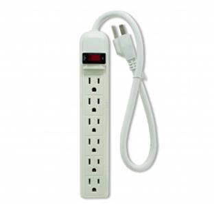 REGLETA CON 6 TOMACORRIENTES TUFF BUILT