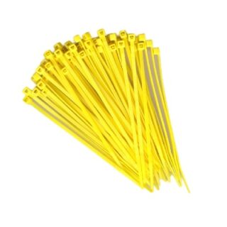 CINCHOS PLASTICOS 100 PC 12 CM AMARILLAS