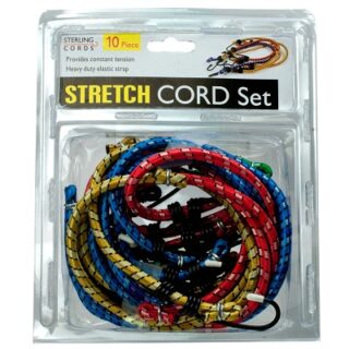 SET DE CABLES ELASTICOS CON GANCHO STERLING 10 PC