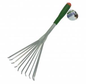 RASTRILLO DE METAL PARA JARDINERIA HAND RAKE