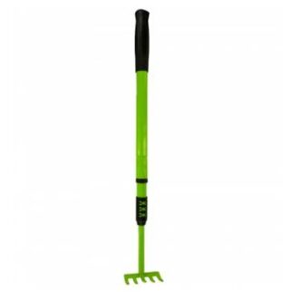 RASTRILLO DE JARDIN CON MANIJA EXTENDIBLE VERDE