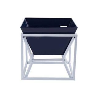 JARDINERA DE METAL COLOR NEGRA 25.4 X 25.4 CM