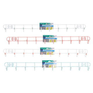 RIEL CON 10 GANCHOS DE 60 CM