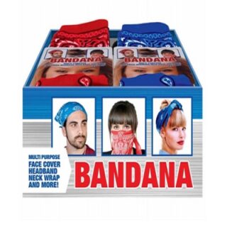 BANDANAS MULTIUSOS DE COLORES VARIADOS DE 21X21 CM