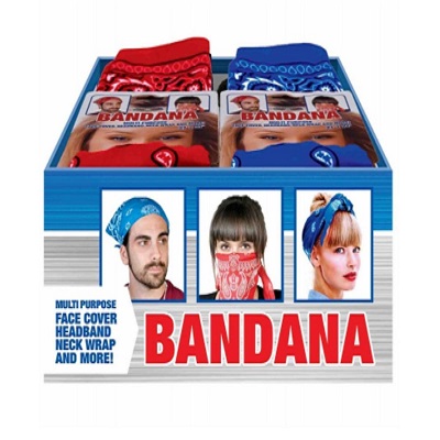 BANDANAS MULTIUSOS DE COLORES VARIADOS DE 21X21 CM