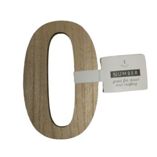 LETRERO DE MADERA NUMERO 0