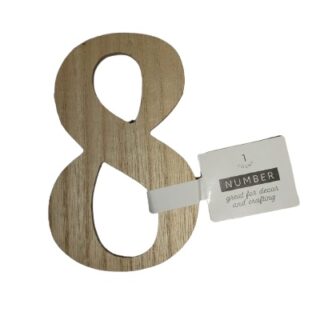 LETRERO DE MADERA NUMERO 8