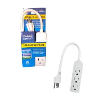 REGLETA DE 3 TOMACORRIENTES 45 CM