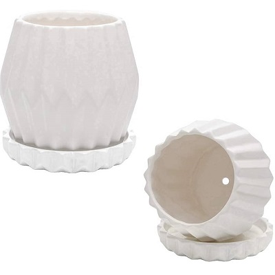 JUEGO DE MACETAS SUCULENTAS - 2 SET -