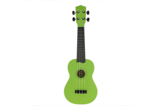 Ukulele Soprano de 21" Verde con Funda - Guatemala