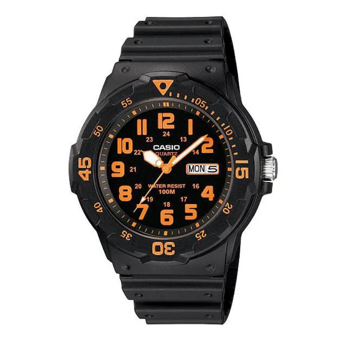 Reloj Casio Para Hombre Pulsera De Goma Análogo Negro MRW-200H-4BV