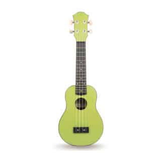Ukulele Soprano de 21" Verde con Funda - Guatemala