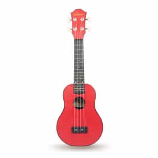 Ukulele Soprano de 21″ Rojo con Funda- Guatemala